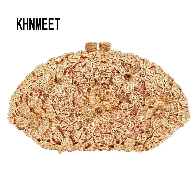 Бриллиантовый клатч с украшением в виде кристаллов сумка цвета слоновой кости