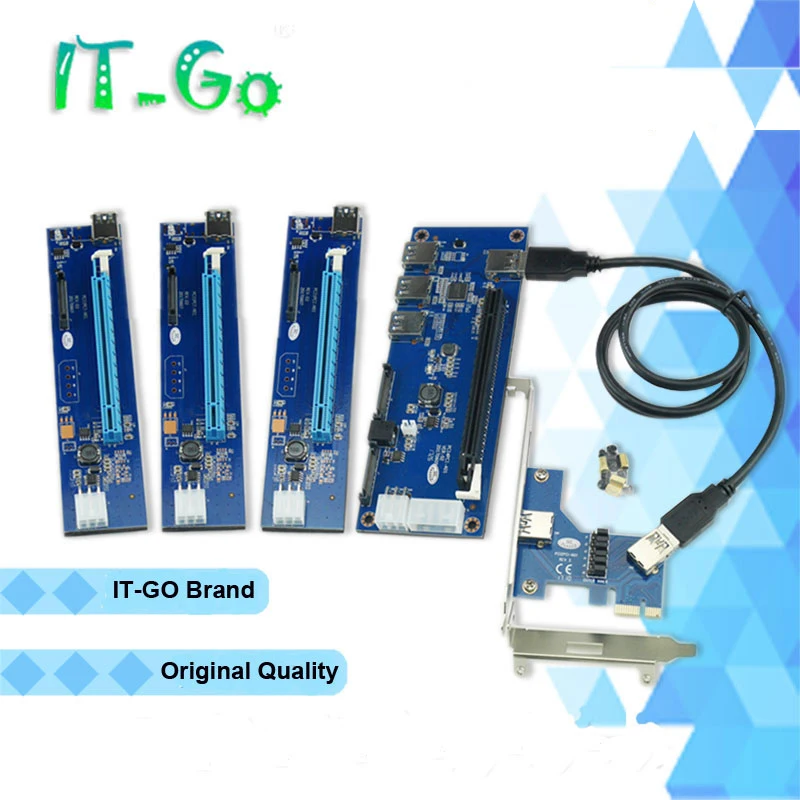 IT GO PCI E x1 x16 Expansion kit PCIe x1 1 to 4 External PCI Express ...
