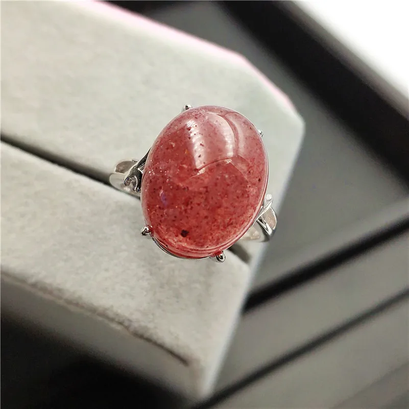 Natural Ice Red Strawberry Quartz Ring (1)