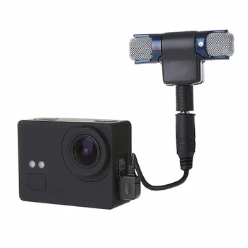 

External Mini Stereo MIC Microphone with 17CM 3.5mm to Mini USB 10 Pin Adapter Cable for GoPro HERO 4 / 3+ / 3