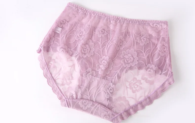 Queenral Transparent Women Panties Plus Size Brief XL XXL XXXL XXXXL High Waist See Through Panty For Ladies Cotton Underwear18