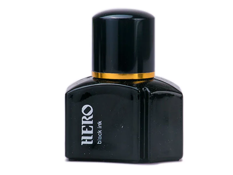 

Black Fountain pen ink 25ML glass bottle HERO-400 School and office stationery Free Shipping - Tracking number- Insurance