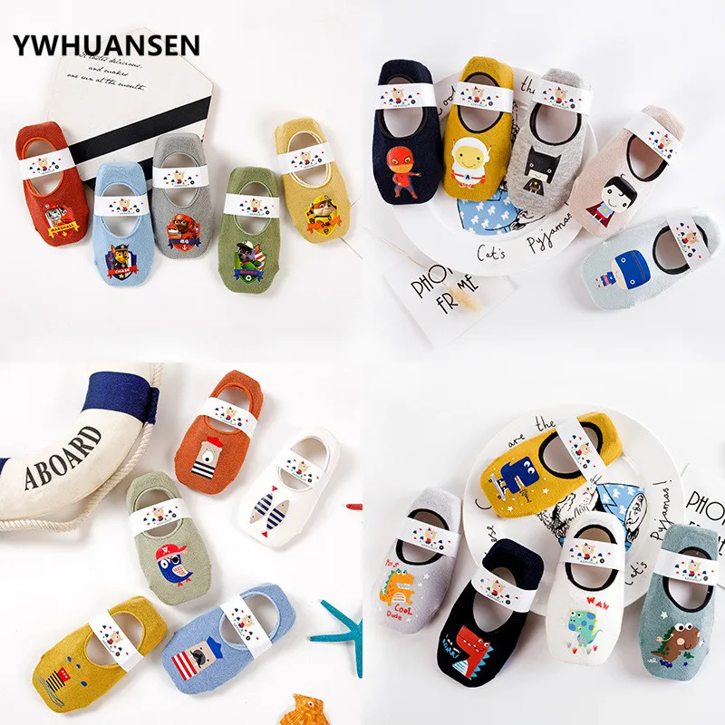 YWHUANSEN 5 пар/лот детское нижнее бельё с изображением героев мультфильмов коллекция