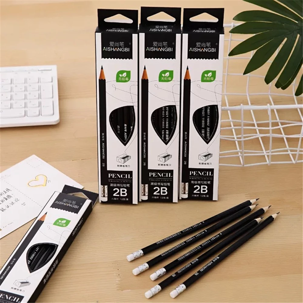 

Environmental friendly Pupils Hexagonal Pencil Children's Safety Lead-free Examination All Advanced Writing 2B Pencils Wholesale