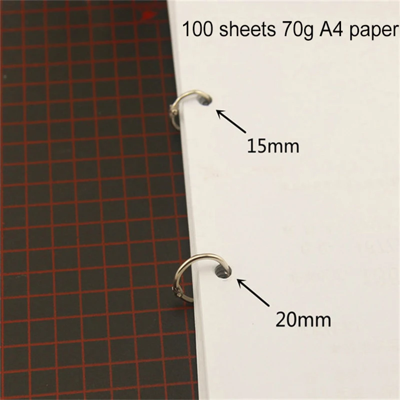 20-80mm Metal Loose Leaf Book Binder Hinged Rings Keychain Album Ring Scrapbook Binders Craft Photo Album Circle Clips 10Pcs/Lot Loose Leaf Notebook Binder
