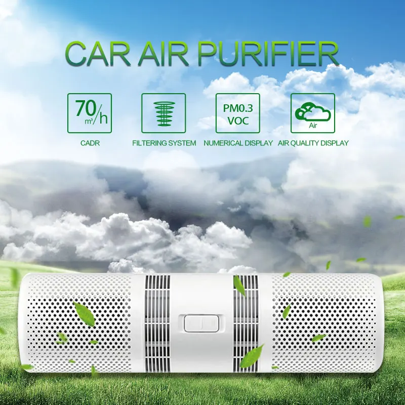 

Car Air Purifier Humidifier Aroma Diffuser PM2.5 Freshener Air Purifier Air Cleaner Universal Smart Cars Dual Fan