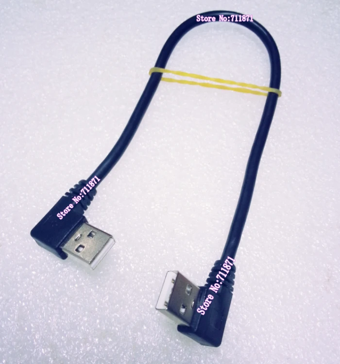 Кабель с одинаковым боковым двойным изгибом штырь USB кабель короткий 30 см двойной