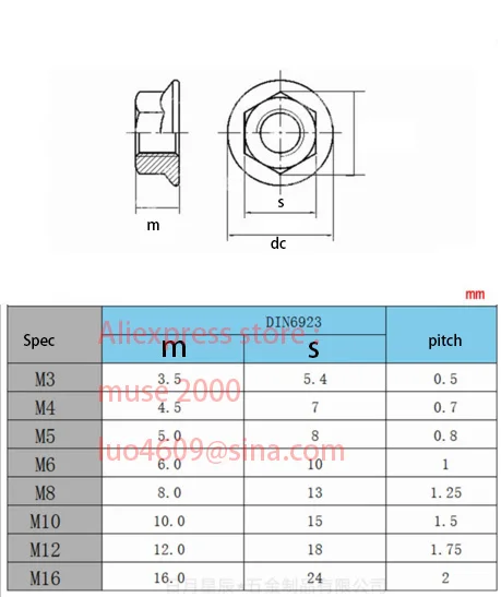 304 из нержавеющей стали DIN 603 Mshroom голова квадратных шеи болты M6 x 12 20 30 40 50 60 70, 80, 90, 100 din6923 шестигранные гайки с фланцем