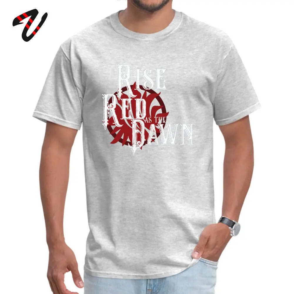 Mens 2018 Hot Sale Tops Shirt O Neck April FOOL DAY 100% Cotton Fabric Tshirts Party Short Sleeve Scarlet Guard design Tees Scarlet Guard design -19274 grey