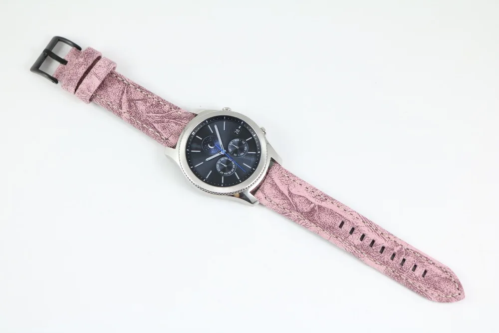 Хохлатый кожаный ремешок для samsung Galaxy watch 46 мм/gear S3 frontier/Классический 22 мм ремешок для часов correa браслет на запястье ремень amazfit