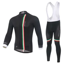 XINTOWN Italy cycling jersey suspenders long sleeve suits bicycle clothes fleece windproof and thermal underwear