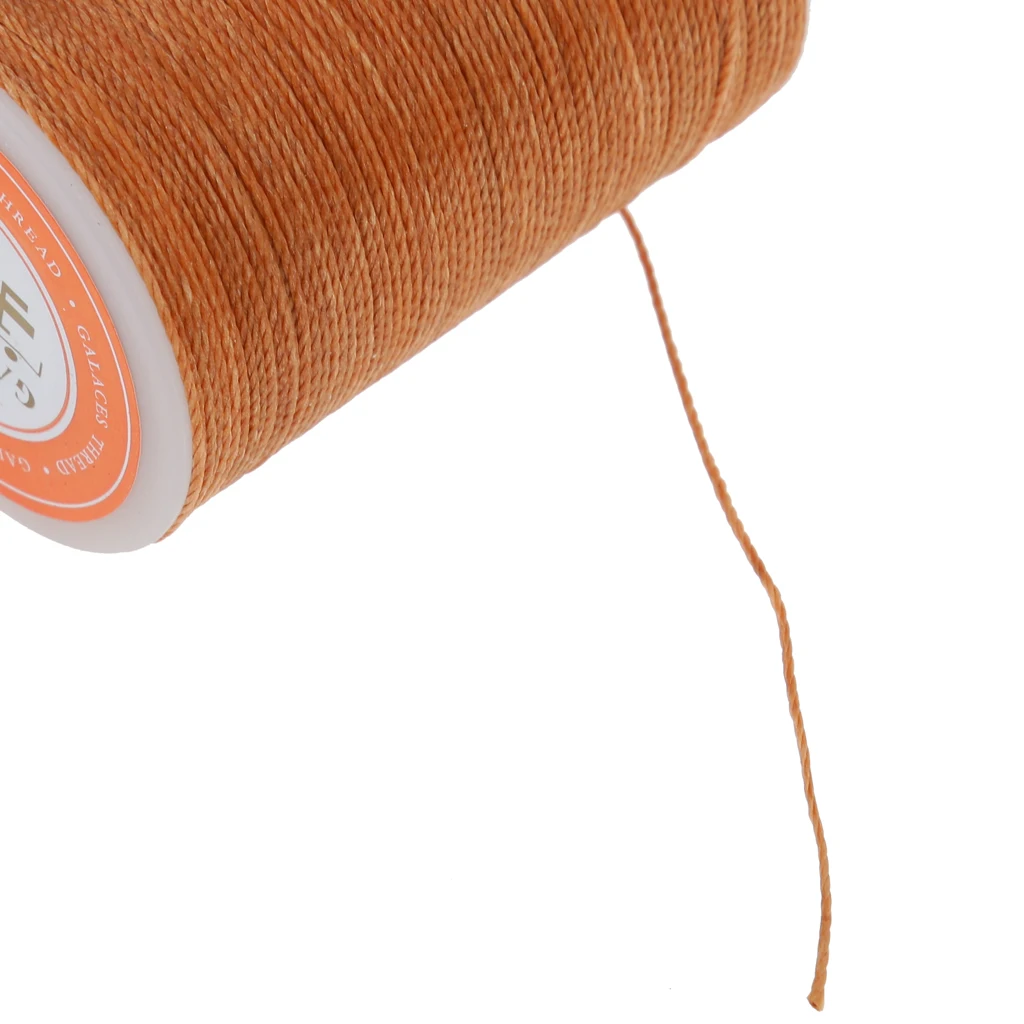 2 Pieces Leather Craft Handwork Sewing Round Waxed String Thread for Sewing Crafts Supplies