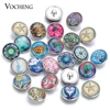 Snap Jewelry Wholesale Mix Sales 50pcs/bag Random 18mm Glass Snap Button Charms Vn-1415 ► Photo 2/4