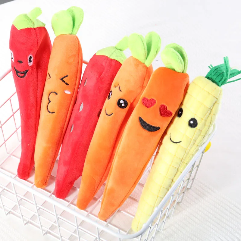 

Stationery Pouch Writing Case Pen Bag Kawaii Ceative Simulation Vegetable Carrot Stuffed Cute Toys Practical Child Birthday Gift