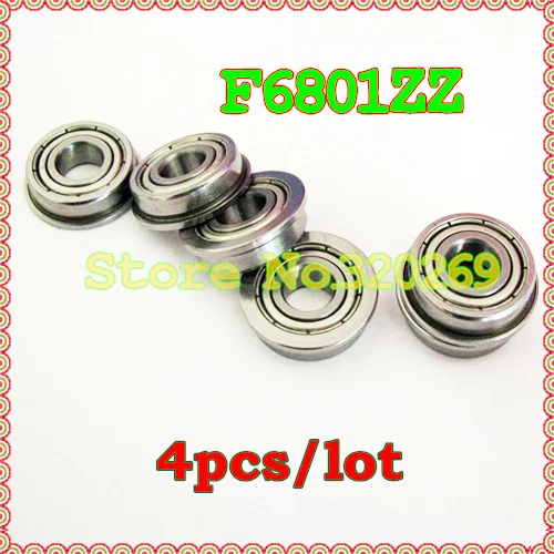 4 шт. F6801 12x21x5 Фланцевый 12*21*5 мм F6801Z миниатюрные подшипники подшипник F6801ZZ 6801RS 61801RS
