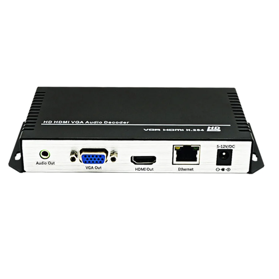 

OTON JM100 H.264 HD Video Audio Stream Decoder HDMI + VGA Output For Advertisement Display Camera Live Streaming