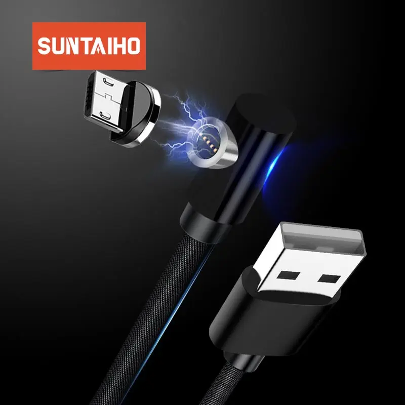 Suntaiho Магнитный кабель Micro usb type C для зарядки iPhone 6 7 8 XS X XR для samsung S10 Магнитный кабель для телефона Android C