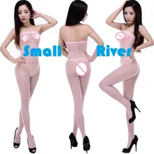 Новые горячие сексуальные женские танцевальные колготки одежда Бюстгальтер комбинезон на корсете ультра-тонкие прозрачные с открытой промежностью сиамские чулки 5 цветов