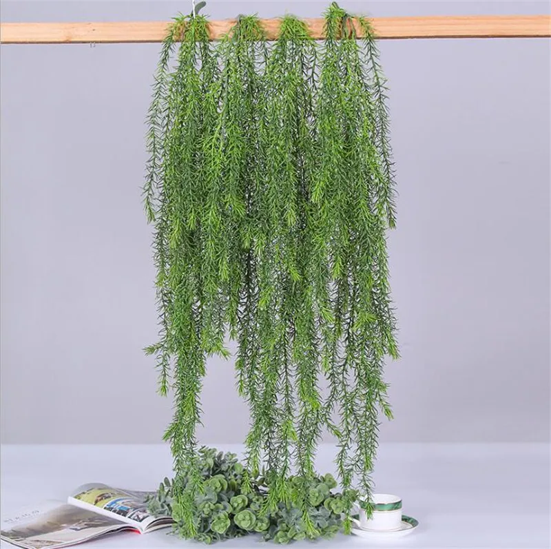 New Artificial grass vine wall hanging plant rattan for home garden