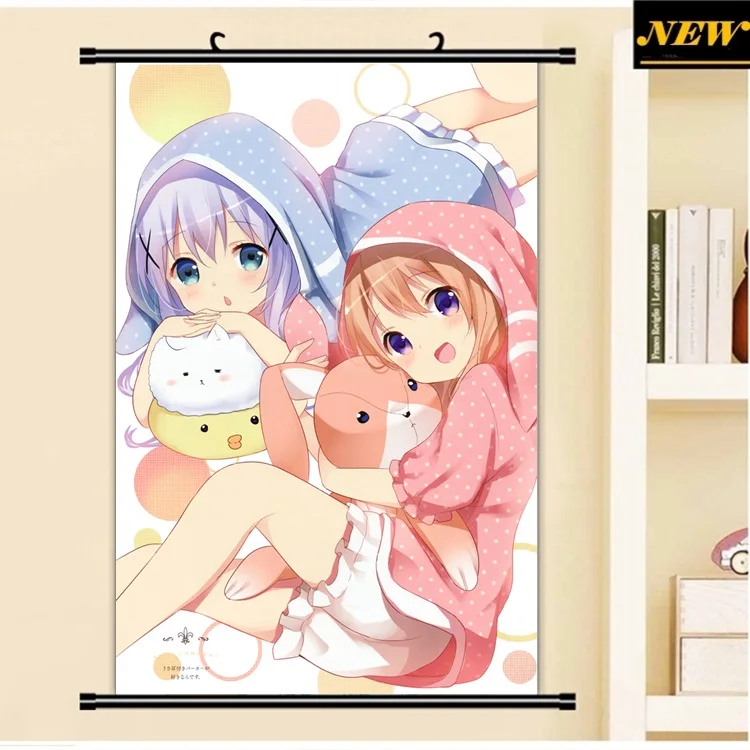 40X60 см Gochuumon wa Usagi Desu ka Rabbit верблюжья лапка лоли Лолита мультфильм аниме Настенная