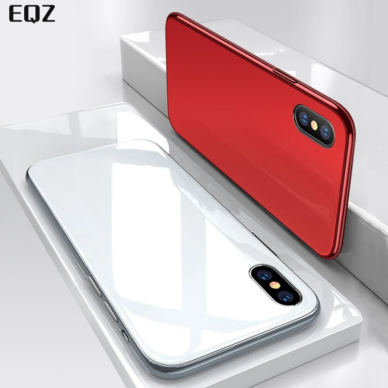 Для iphone 8 Стекло чехол для 6 7 Plus X роскошный защитный стекло Cove|Чехлы-накладки| |