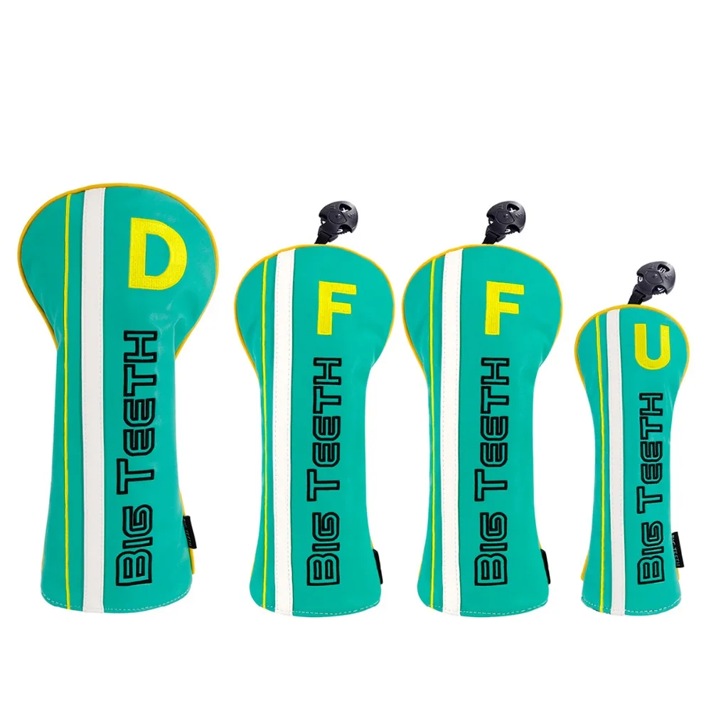 

Big Teeth Headcover Sets for Woods Golf Wood Head Covers Headcover Driver FW UT Headcovers Free Shipping