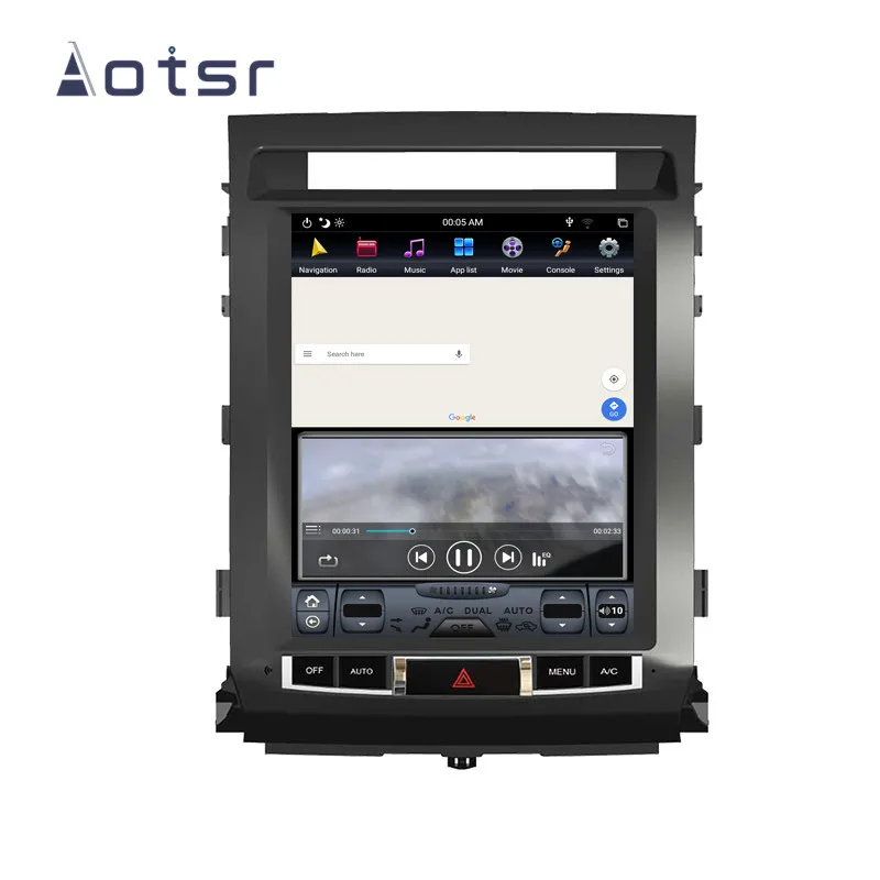 Flash Deal Android 8.1 Tesla style Car DVD Player GPS Navigation for Toyota Land Cruiser LC200 2008-2015 car auto stereo Radio head unit 4G 3