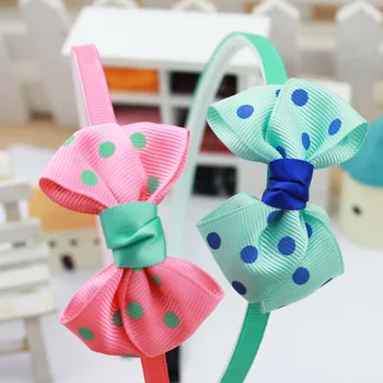 

New Children's Colorful Bowknot Dot Tiara Baby Headband Princess Bow Headband Gift Hair Hoop For Children Acessorio De Cabelo T