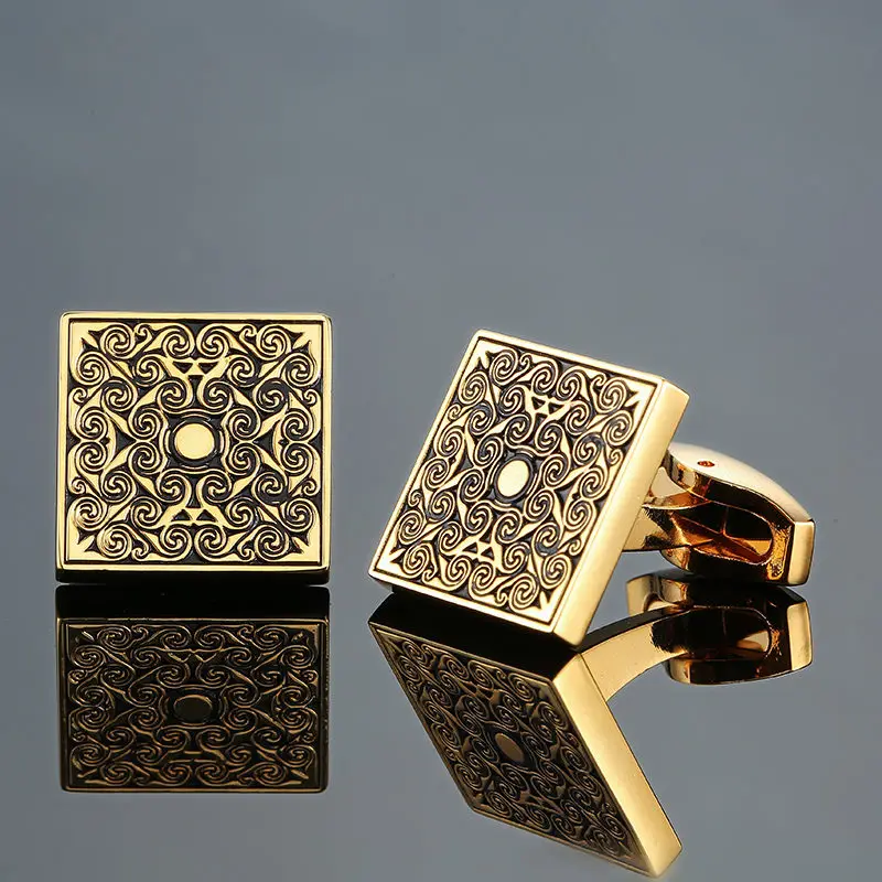 

2018 New Design Crown Shape Men's Cuff Links rose golden color Mens Shirts Fasten Cuff Luxury Accessories For Men Jewelry