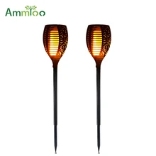 AmmToo Солнечный Путь подсветка-фонарь IP65 Водонепроницаемый 96leds пламени факел декоративные огни для приготовления пищи на воздухе дорожки сада Gard