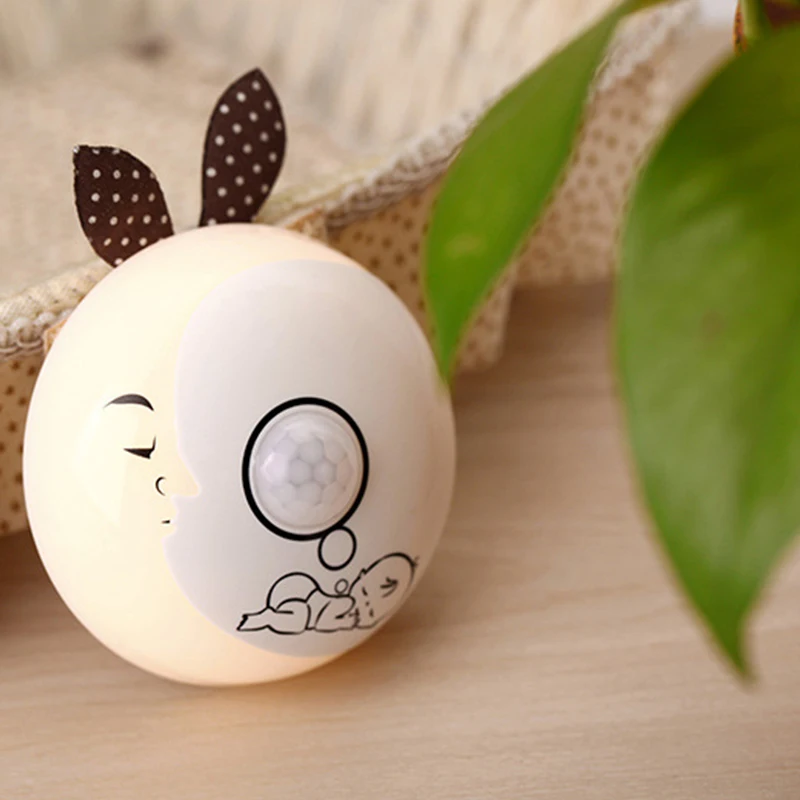 

LED Novelty Motion Sensor Moon Night Lights Mini USB Charging Intelligent Induction Baby Bedroom Cartoon Night Lamp IY303150
