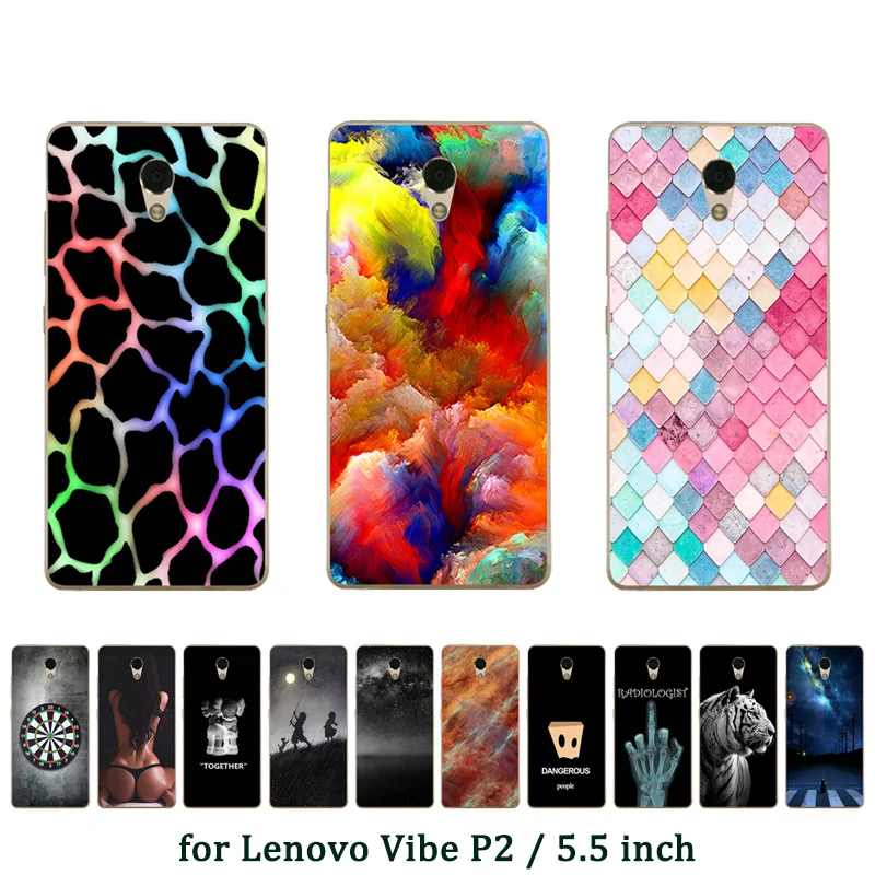 

For Lenovo P2 Soft TPU Cell Phone Cases Color Mesh Printed For Lenovo C72 P2c72 P2A40 P2A42 Covers For Coque Lenovo P2 Fundas