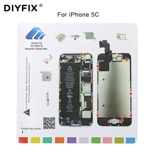 Insulation Mat compatible with Apple iPhone X, (to organize screws, magnetic)  - GsmServer