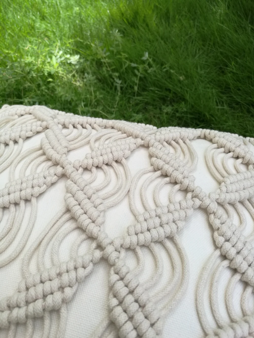 Macrame cushion cover Bohemian throw pillow cover / wedding decorative cushion sham custom size and color