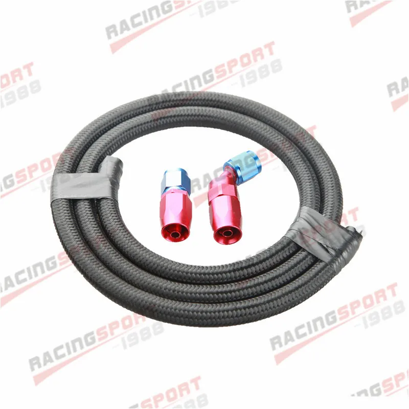 Nylon Cover Braided -12 AN12 Oil Fuel Gas Line Hose 1M + Swivel End Fitting |