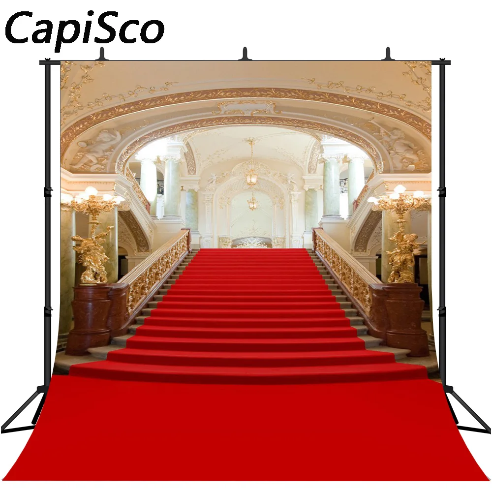 

Виниловый фон для фотосъемки с изображением красной ковровой дорожки