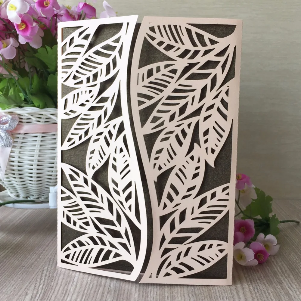 30psc/lot free shipping laser cut conference wedding invitations card