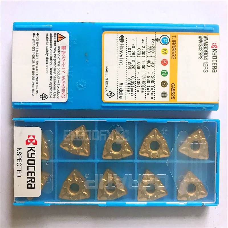 10 шт. вставки карбида WNMG080408PS CA5525 WNMG080404PS WNMG080412PS