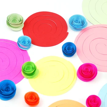 

Rainbow Flower Handcraft Quilling Paper DIY Round Flower Craft Papers Practical Origami Material DIY Flowers Making Accessories