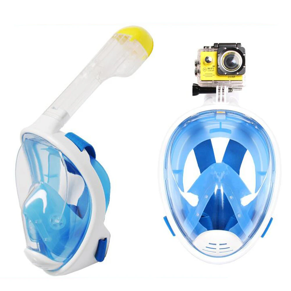 Full Face Snorkeling Mask Set Diving Underwater Swimming Training Scuba Mergulho Snorkeling Mask For Gopro Camera