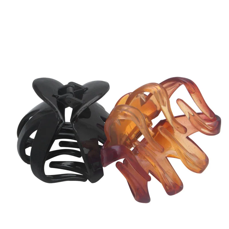 Women-Octopus-Claw-Hair-Clip-Hairpin-Accessory-Curved-Design-Heart-Shape-Handle
