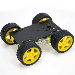 Металлический робот 4wd шасси автомобиля C101 с четырьмя TT Мотор колеса для Arduino Uno R3 Diy чайник Eduational учебно-методический комплект