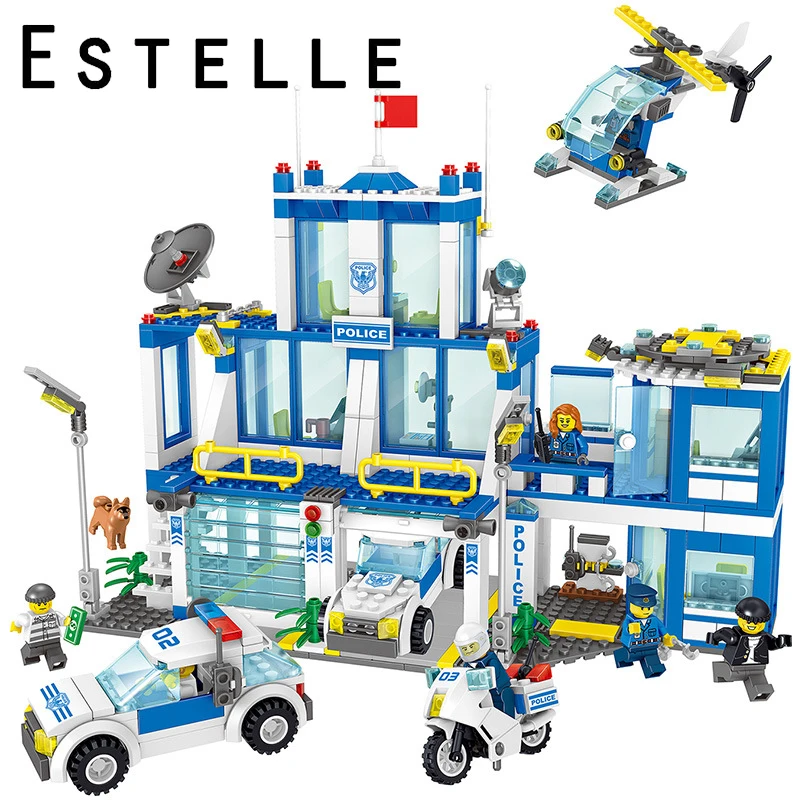 

City SWAT Bank Robbers Model Building Blocks For Children Toys Compatible Legoings City Series Bricks For Kids Birthday Gifts