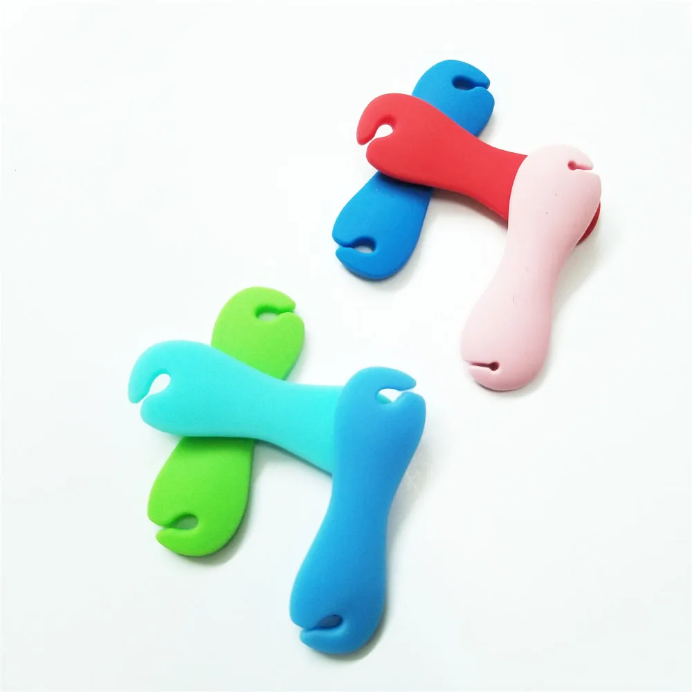 3pcs Bone Shape Design Cable Winder Earphone Protector Desk Set USB CableWire Organizer Cable Holder School Office Accessories