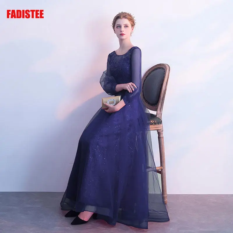 

FADISTEE New arrival elegant party dress Mother of the Bride Dresses Vestido de Festa three quarter lace gown puff sleeves