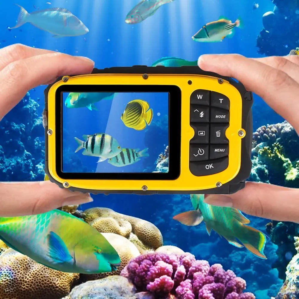 Winait 16MP водонепроницаемая цифровая камера с 2," TFT дисплеем, под водой 10 метров компактная камера