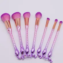 

7Pcs Peacock Tail Makeup Brushes Professional Colorful Purple Cosmetic Brush Contour Blush Eye Shadow Foundation Powder Brush