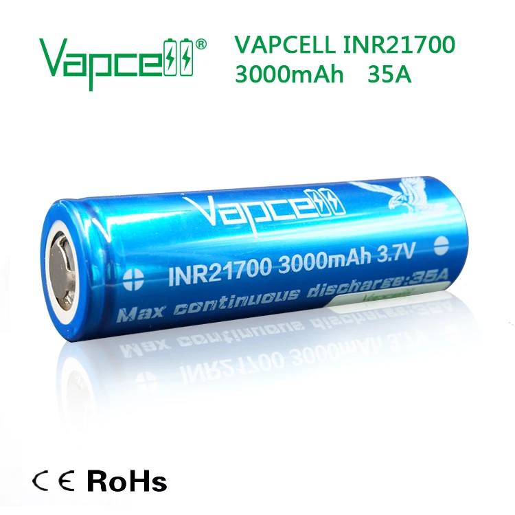 Vapcell 21700 аккумулятор 3000 мАч 35A литий ионная аккумуляторная батарея синего цвета с