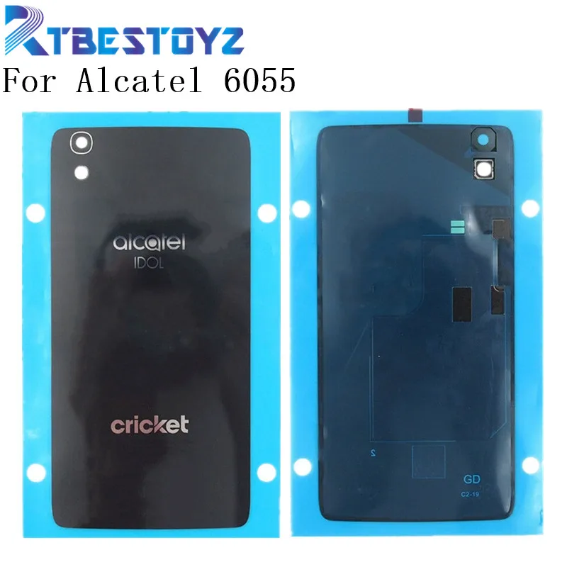 Крышка батарейного отсека для Alcatel One Touch Idol 4 6055 OT6055 6055 K 6055B 6055Y корпус батарейного отсека телефон стекло чехол с NFC
