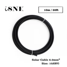 10 м 30ft x 10AWG 6mm2 черный Цвет положительным провод с ПВХ-изоляцией Фотоэлектрические электрические MC4 соединительные кабели коннектор для солнечной панели